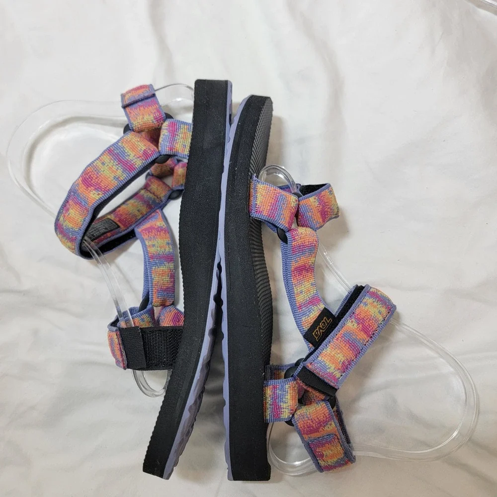 Teva Original Universal Sandals Womens 6 Iridescence Tangerine Multi 1003987